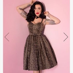 NWT Sweetheart Swing Dress Leopard